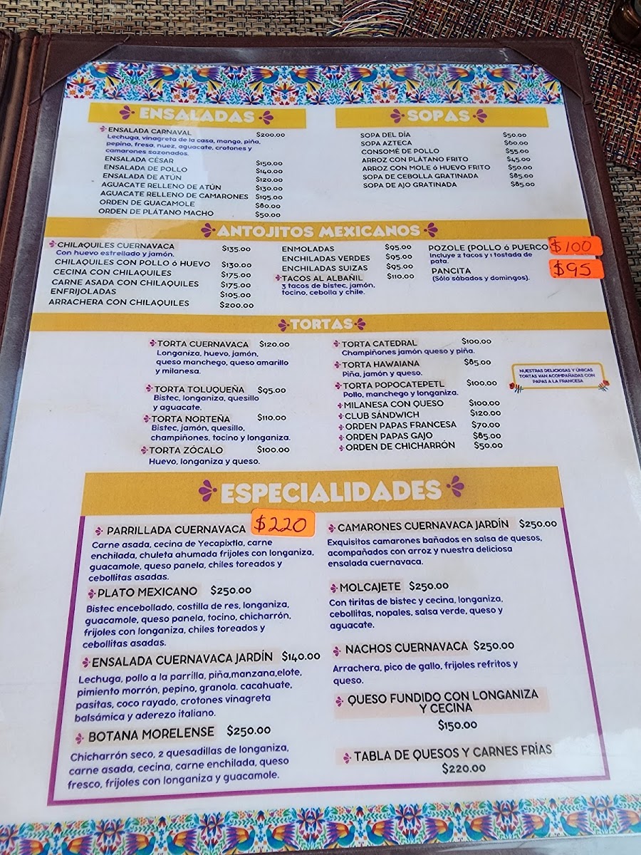 Restaurante Cuernavaca Jardín Menu - Image 1