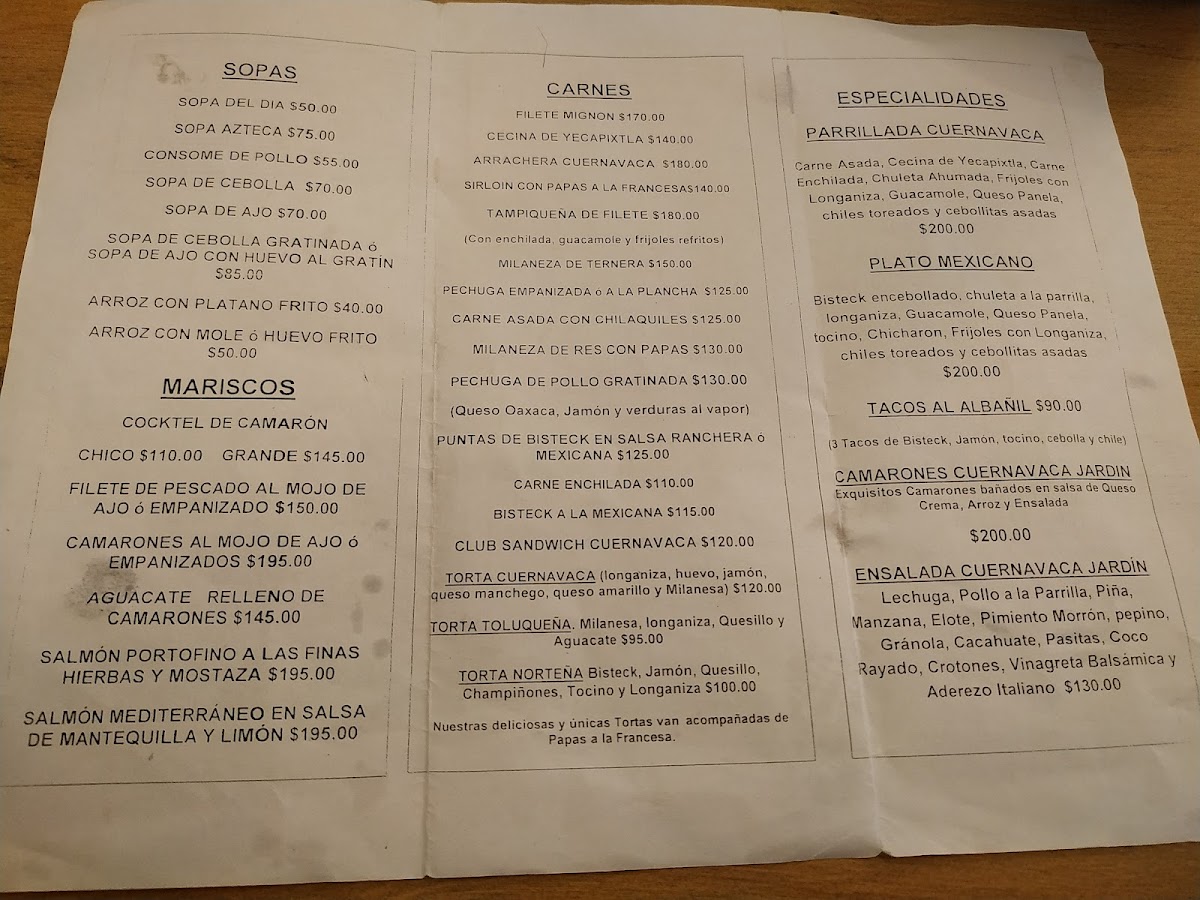 Restaurante Cuernavaca Jardín Menu - Image 4